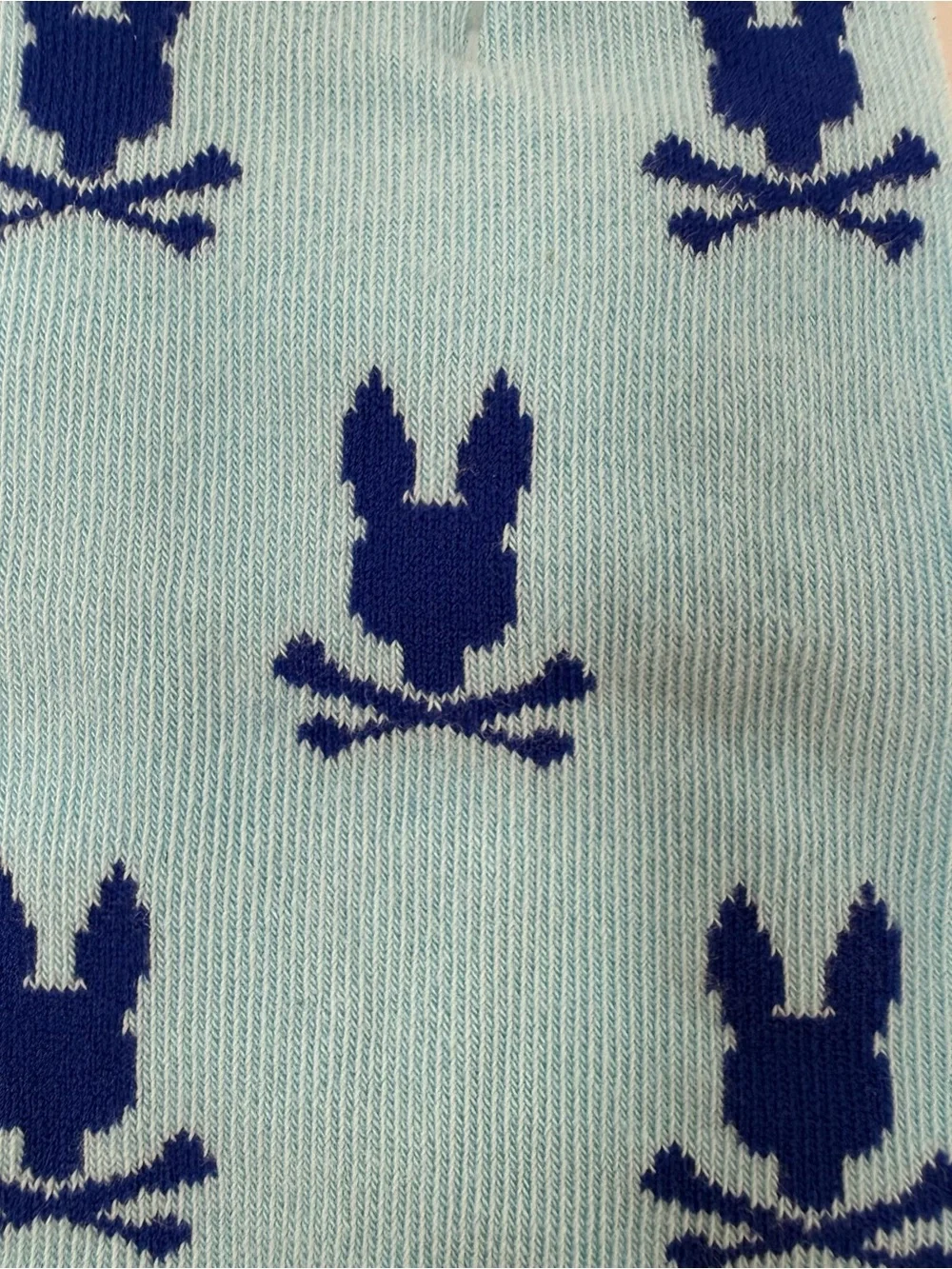 Psycho Bunny Men’s 2 pair Repeating Logo Pima Cotton Blend Socks purple blue NWT